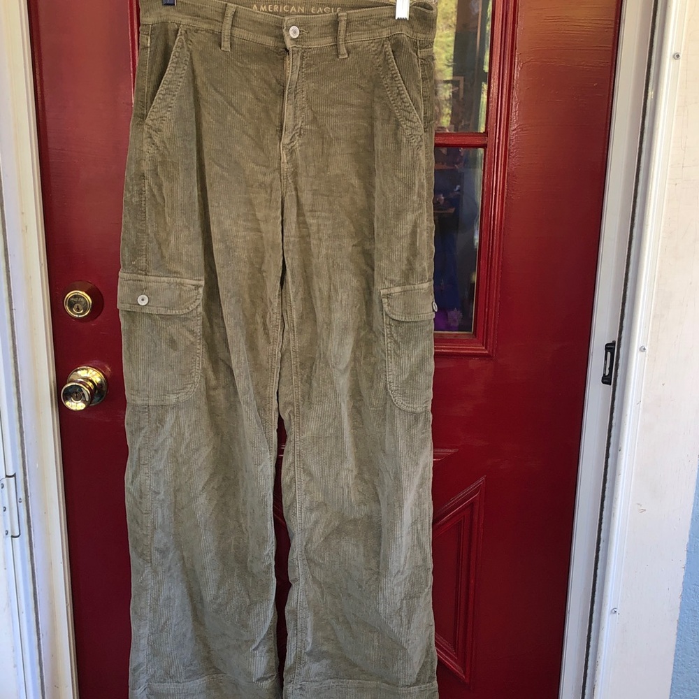 American Eagle Outfitters Khaki Wide Leg Pants